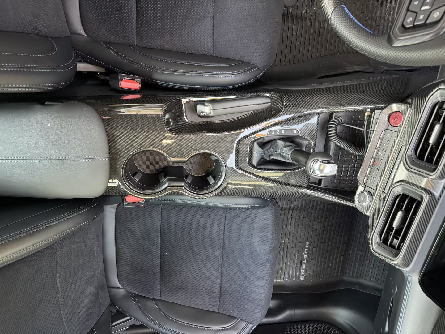 THETEN 2024 MUSTANG CARBON FIBER DECAL INTERIOR KIT (14 PIECES)