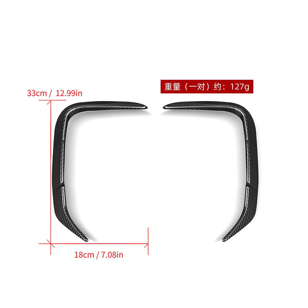 SOOQOO SQ Style Carbon Fiber Rear Vent Trim for BMW iX3 G08 BEV (2020+)