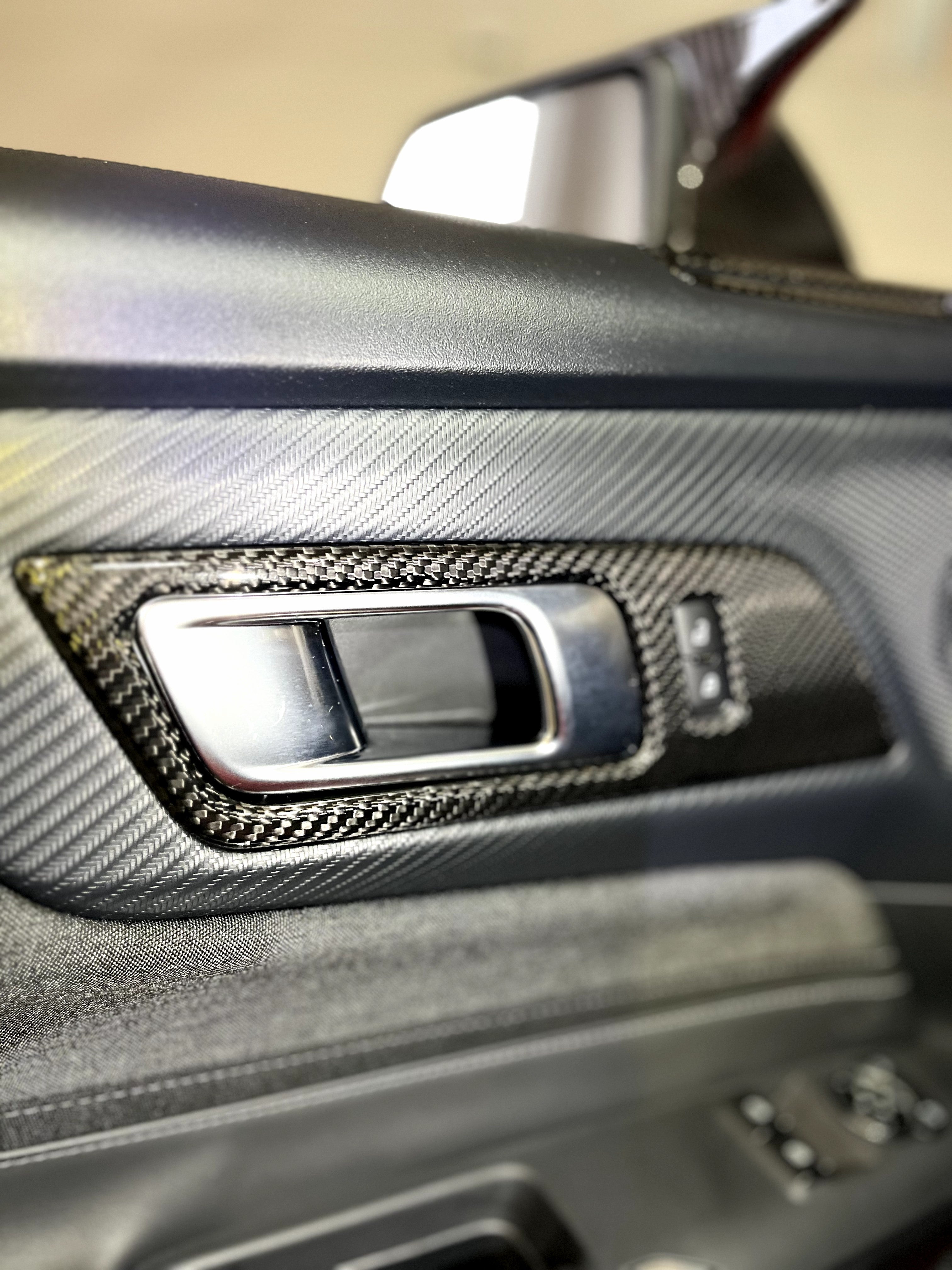 THETEN 2024+ MUSTANG CARBON FIBER WINDOW LIFT SWITCH PANELS ( 1 PAIR)