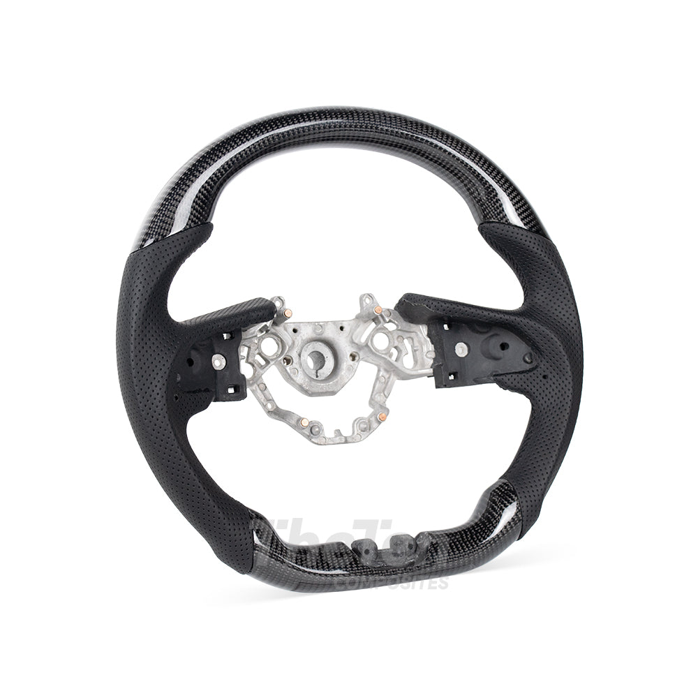 THETEN NISSAN GTR 2016-2024 GLOSSY CARBON FIBER BLACK NAPPA LEATHER STEERING WHEEL