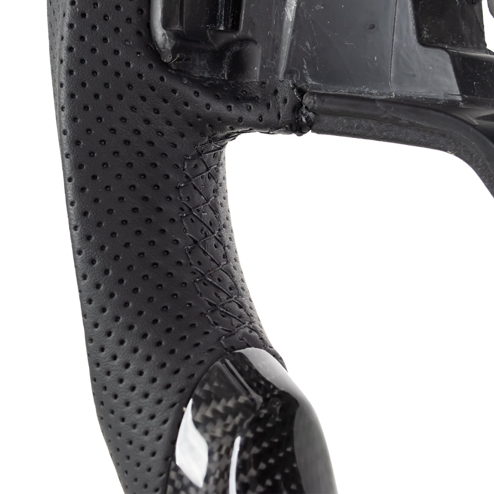 THETEN 2021-2024 FORD F150 Raptor III IN GLOSS CARBON FIBER STEERING WHEEL & NAPPA PERFORATED LEATHER GRIP