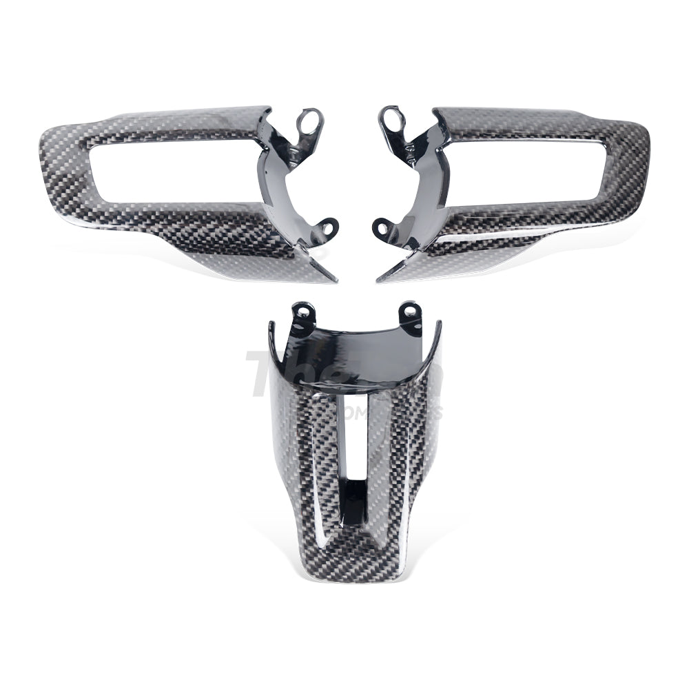 Alt="Real Carbon Fiber Steering Wheel Trim Cover for Ford F-150 Raptor 2015"