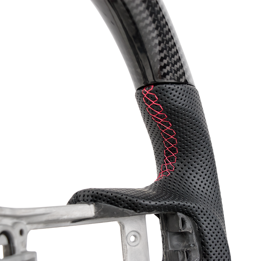 2015–2017 Ford Mustang Carbon Fiber & Perforated Leather Steering Wheel | TheTen