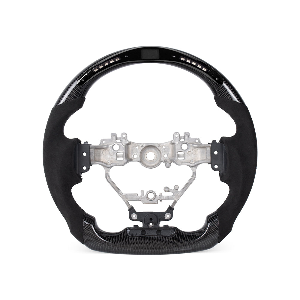 THETEN Lexus IS 2013–2023 Alcantara Carbon Fiber Flat Bottom Steering Wheel with LED RPM Display