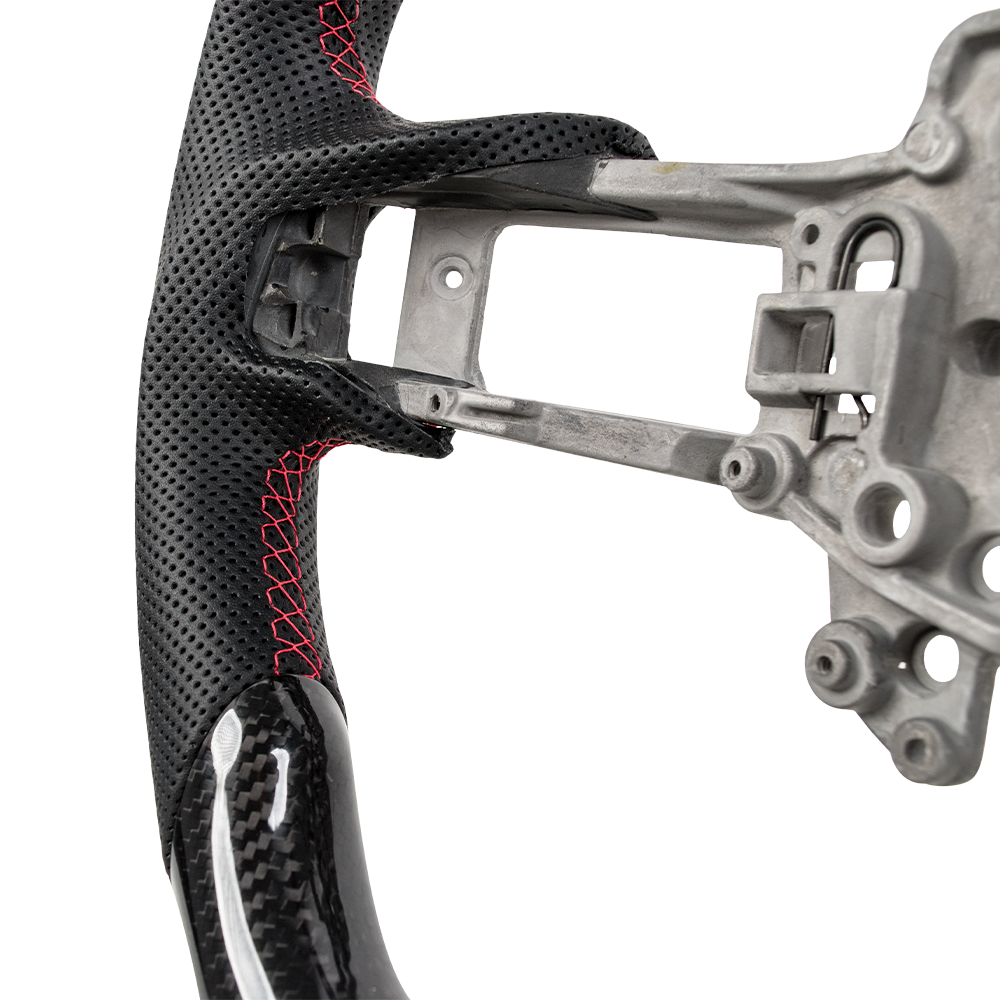 2015–2017 Ford Mustang Carbon Fiber & Perforated Leather Steering Wheel | TheTen