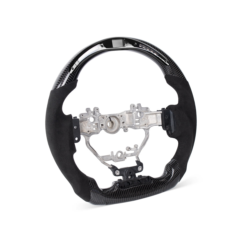 THETEN Lexus IS 2013–2023 Alcantara Carbon Fiber Flat Bottom Steering Wheel with LED RPM Display