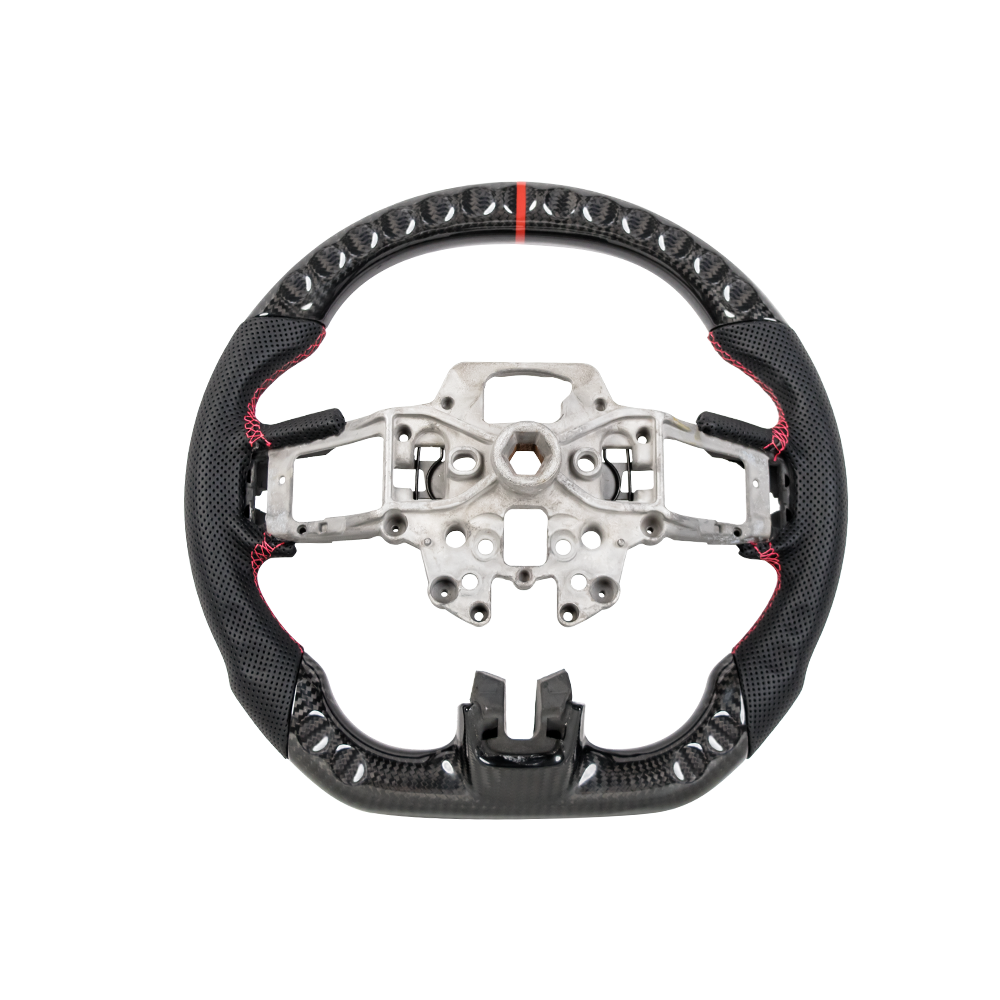 2015–2017 Ford Mustang Carbon Fiber & Perforated Leather Steering Wheel | TheTen