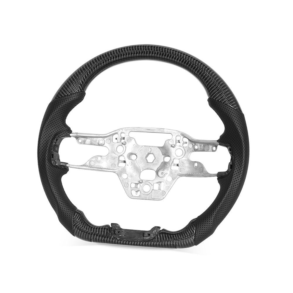 THETEN 2024 FORD MUSTANG COLORFUL FORGED CARBON FIBER STEERING WHEEL | CUSTOM HIGH-PERFORMANCE DESIGN