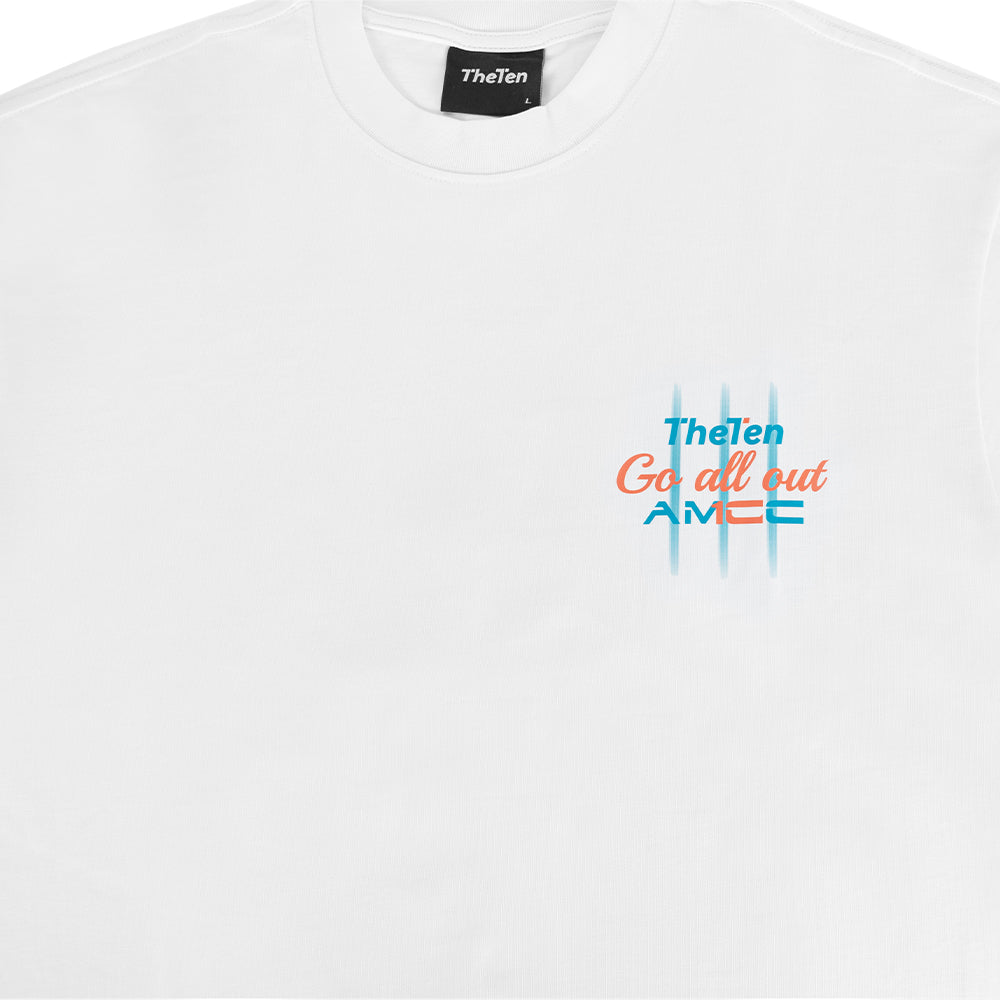 THETEN×AMCC LOGO T-SHIRT - “SUCCESS TO GO ALL OUT” (WHITE)