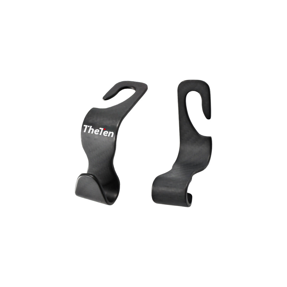 THETEN CARBON FIBER CAR SEAT HEADREST HOOK CAR INTERIOR ACCESSORIES 2 PACK
