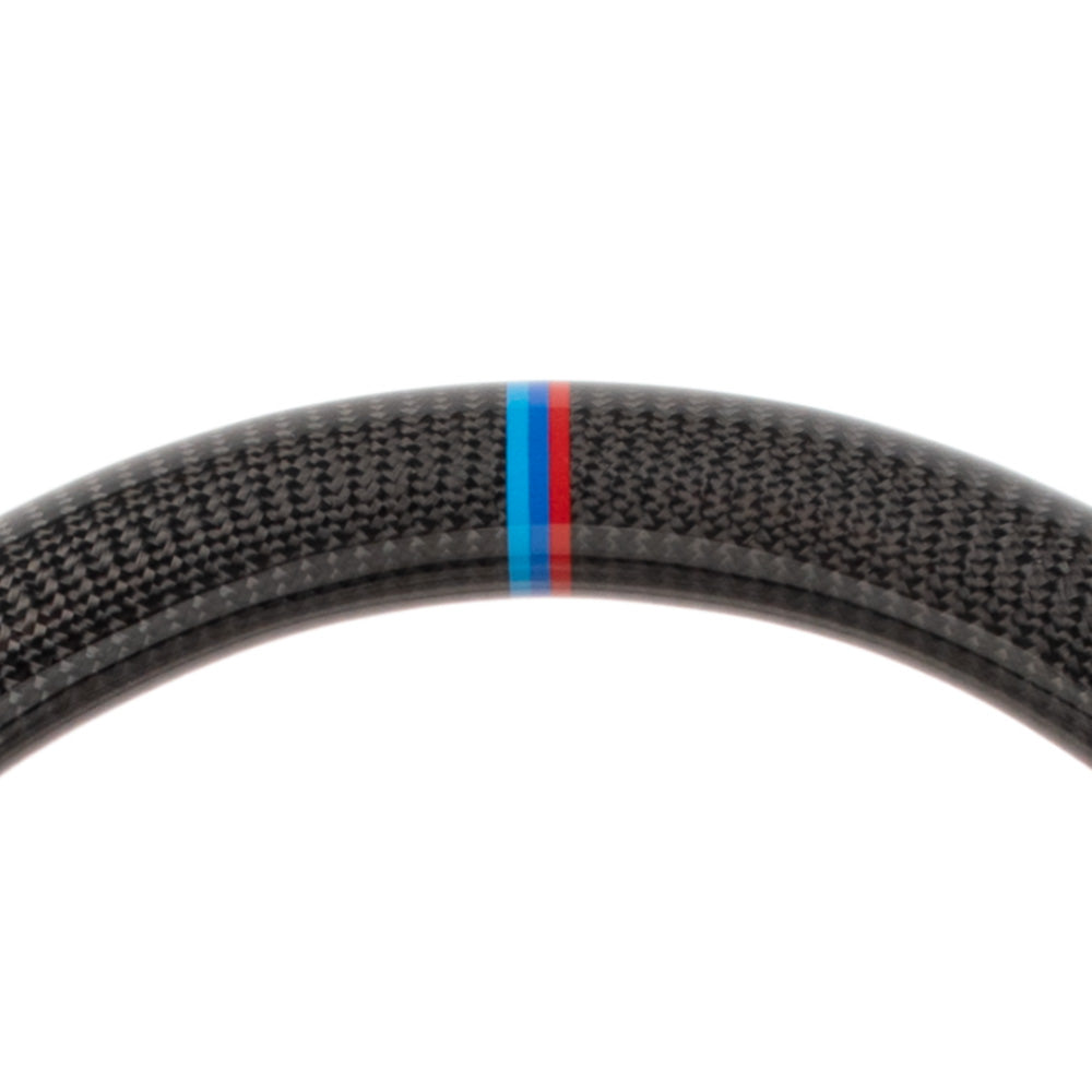 BMW F Series Flat-Bottom Steering Wheel | Gloss Carbon Fiber & Leather