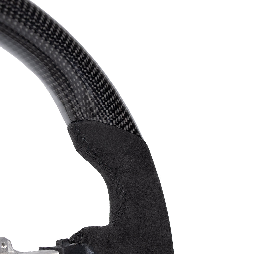 THETEN Lexus IS 2013–2023 Alcantara Carbon Fiber Flat Bottom Steering Wheel with LED RPM Display