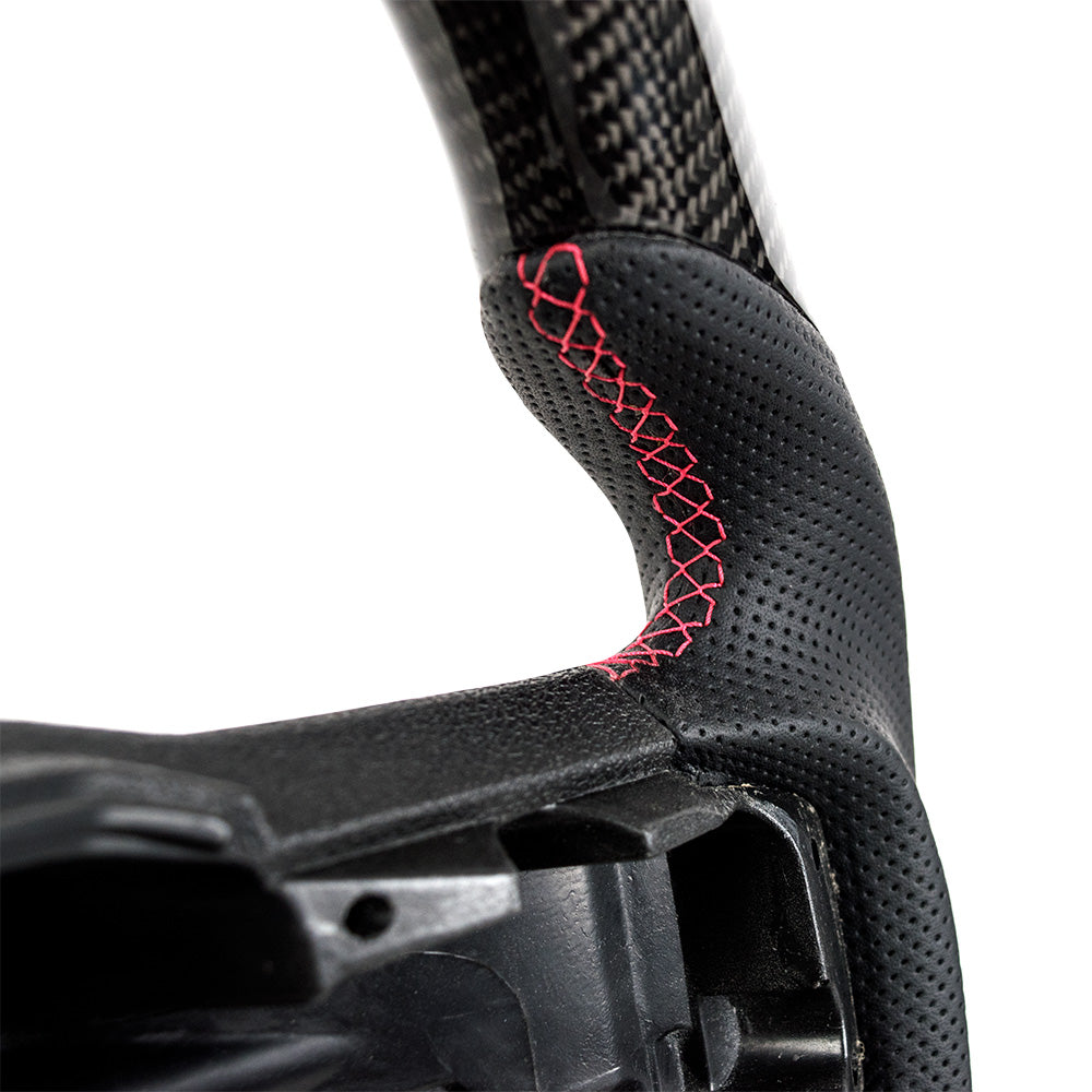 THETEN 2015-2020 FORD F150 Raptor II IN GLOSS CARBON FIBER STEERING WHEEL & NAPPA PERFORATED LEATHER GRIP