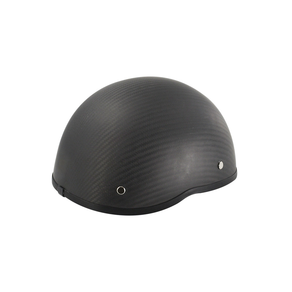 carbon fiber half motorcycle helmet THETEN Matte Carbon Fiber Half Helmet, German Style Open Face Motorcycle Helmet for Men and Women, Anti-Collision Scooter and Moped Helmet (XL)