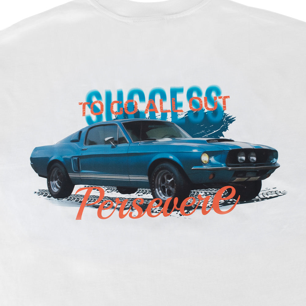 THETEN×AMCC LOGO T-SHIRT - “SUCCESS TO GO ALL OUT” (WHITE)