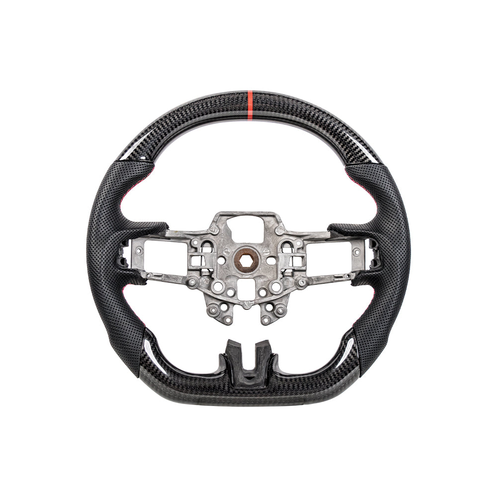 2015–2017 Ford Mustang Carbon Fiber & Perforated Leather Steering Wheel | TheTen