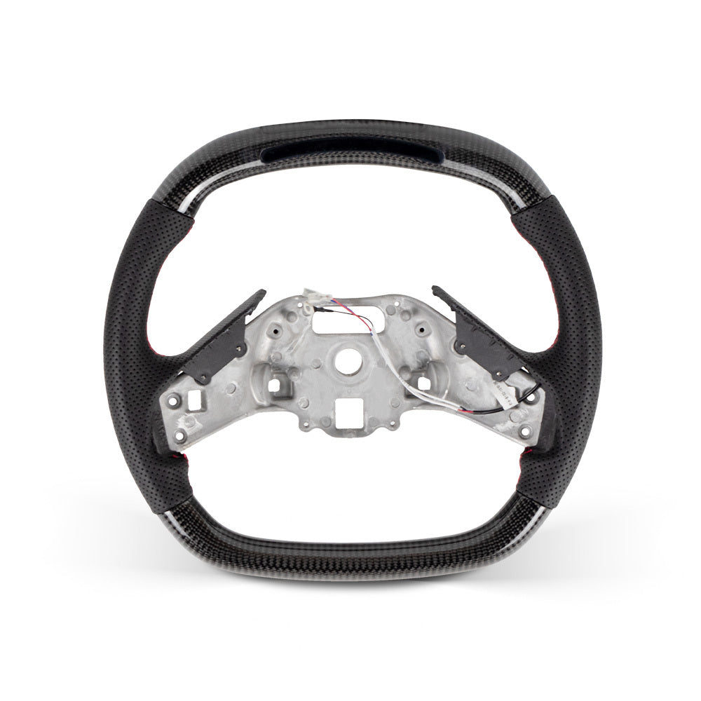 THETEN Corvette C8 2020+ Carbon Fiber Alcantara Flat Bottom Steering Wheel with LED Display