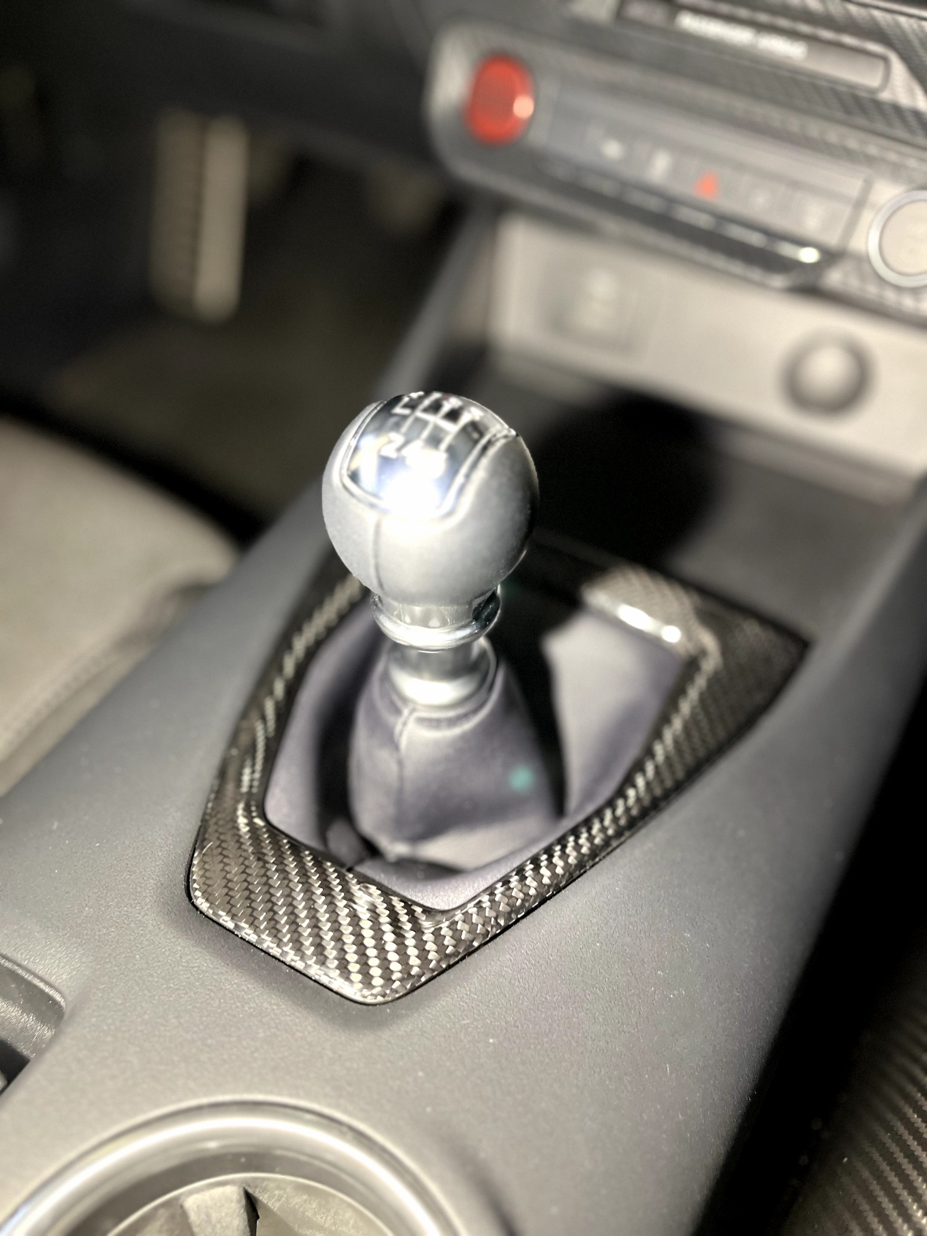 THETEN 2024 + MUSTANG S650 GLOSSY 3K CARBON FIBER GEAR SHIFT PANEL FRAME MT