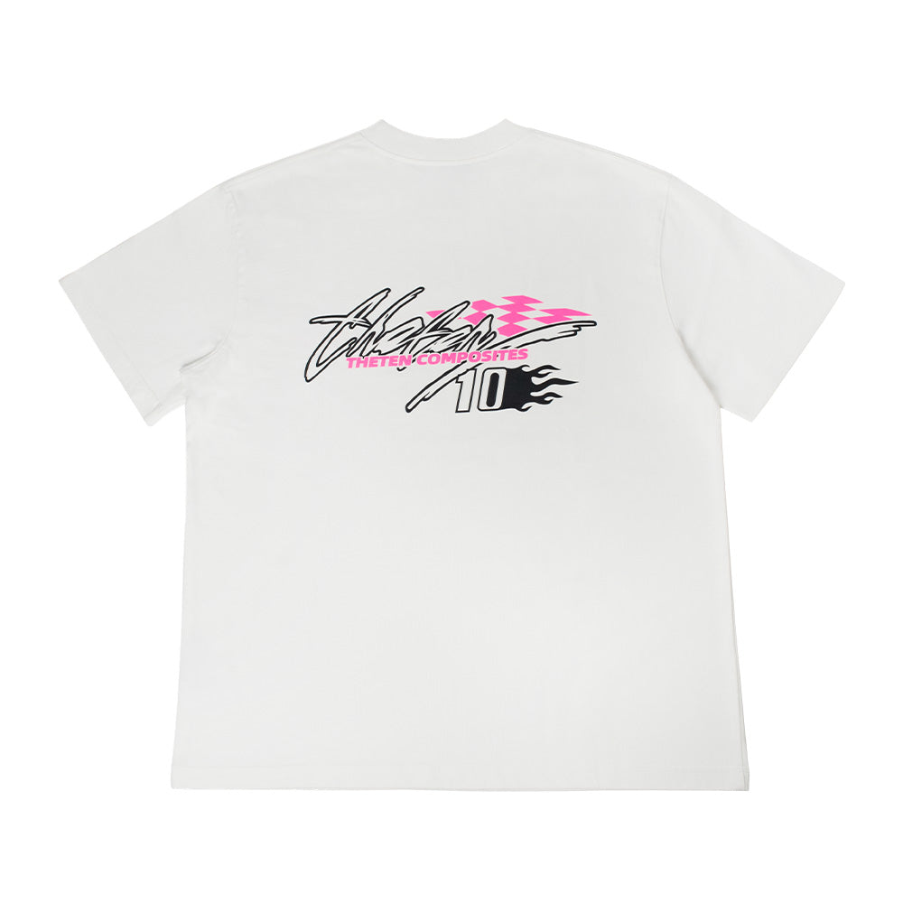 THETEN 2024 SUMMER LIMITED UV LUMINESCENT LOGO T-SHIRT (WHITE)