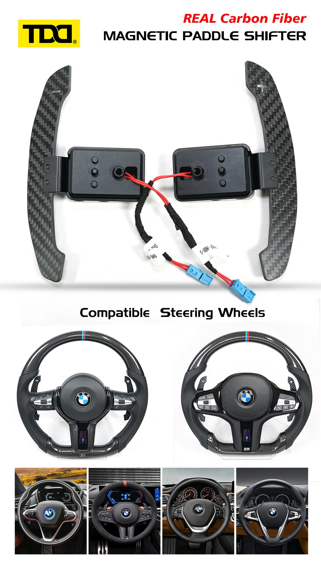 Carbon Fiber Magnetic Paddle Shifters For BMW