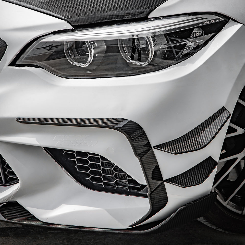 SOOQOO BMW M2 F87 LCI SQ Style Carbon Fiber Front Side Vent Trim