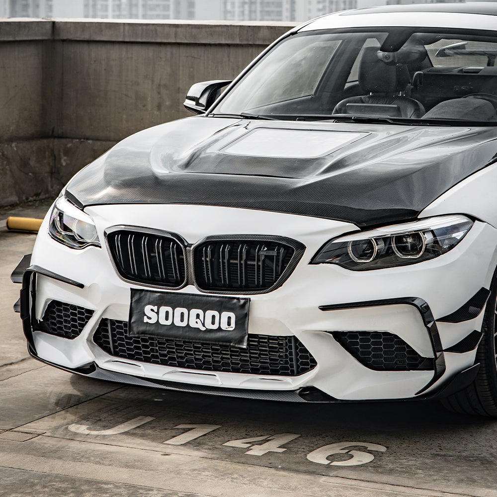 SOOQOO BMW M2 F87 LCI SQ Style Carbon Fiber Front Side Vent Trim