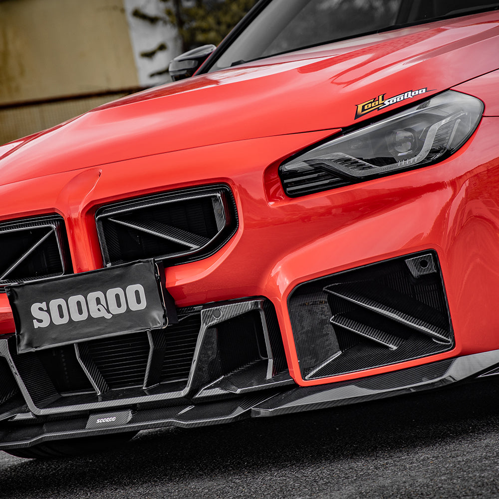 SOOQOO BMW M2 G87 SQ-B Style Carbon Fiber Front Lip