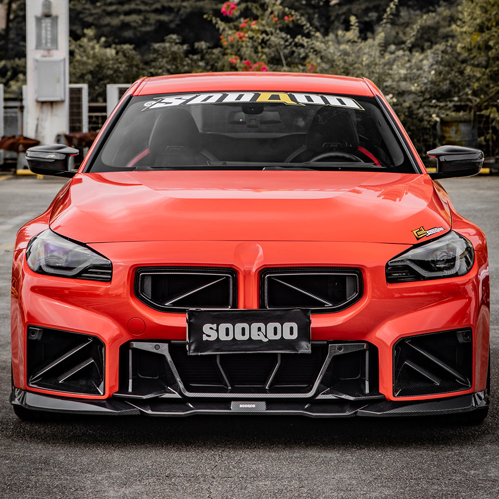 SOOQOO BMW M2 G87 SQ-B Style Carbon Fiber Front Lip