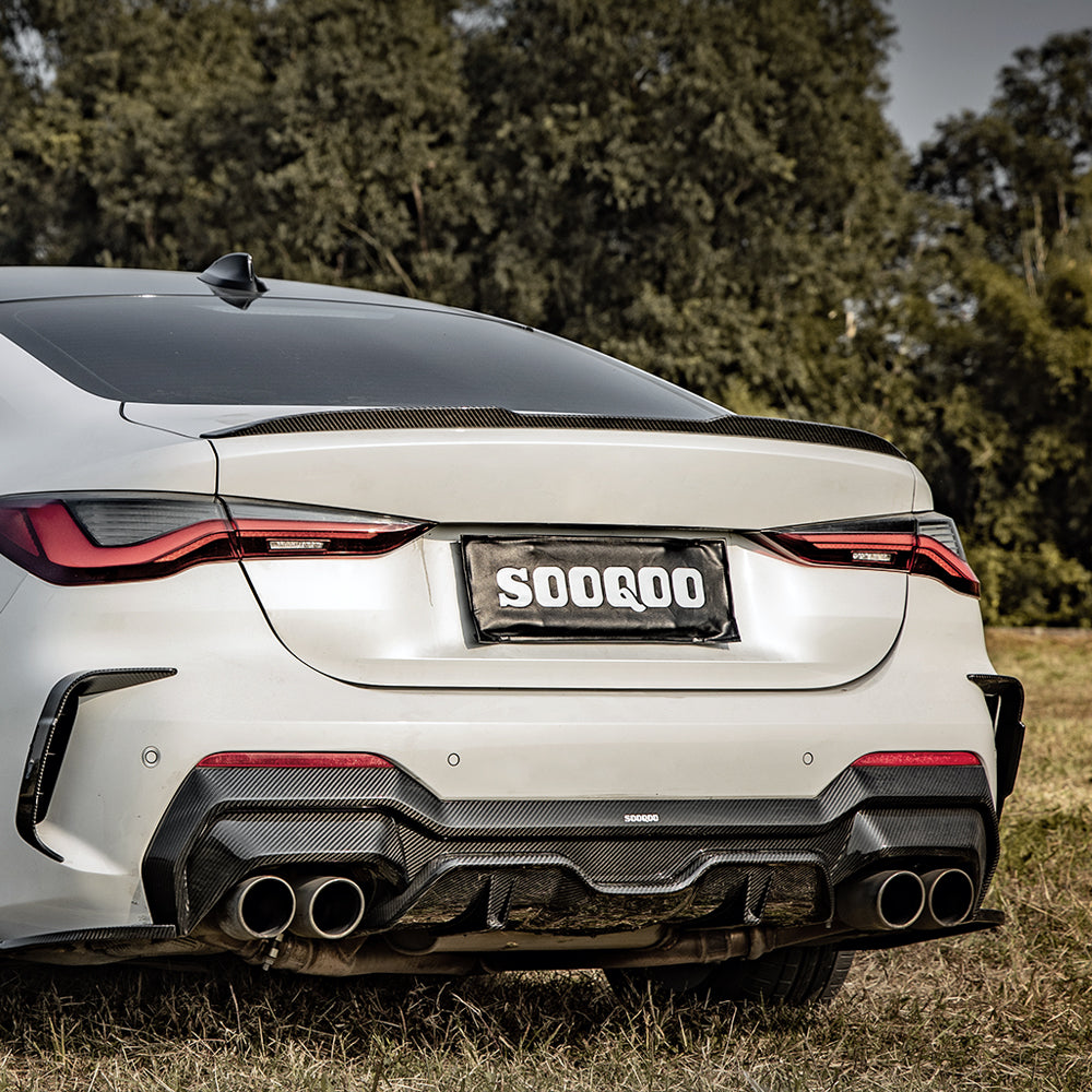 SOOQOO BMW 4 Series G22 SQ Style Carbon Fiber Diffuser