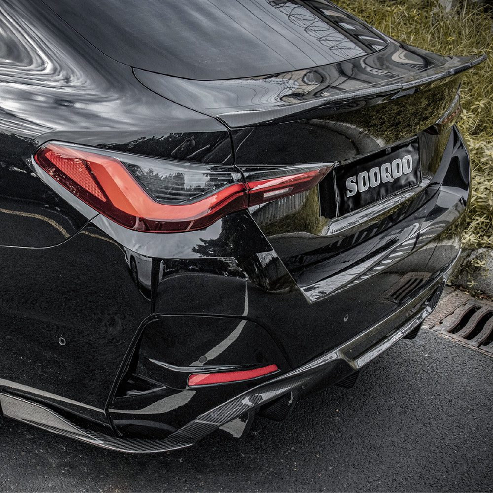 SOOQOO BMW i4 G26 BEV SQ Style Carbon Fiber Diffuser