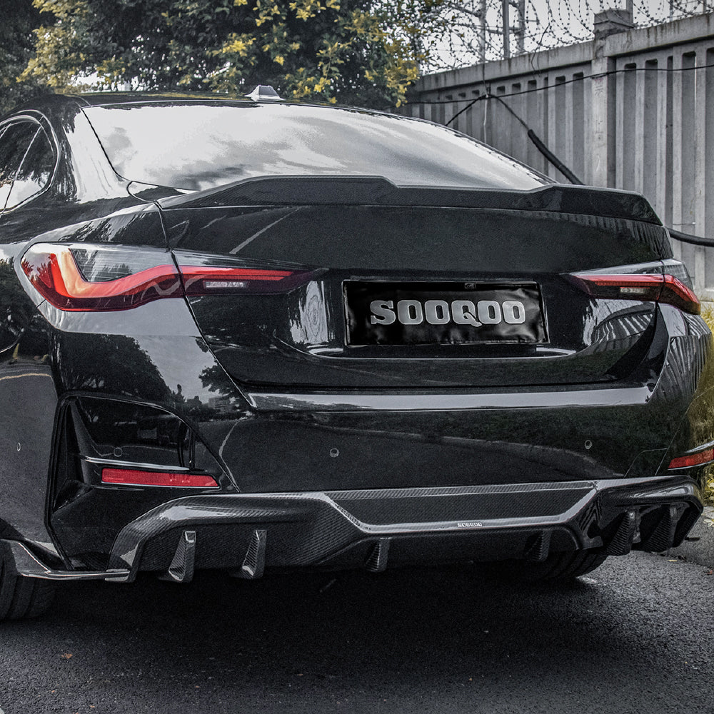SOOQOO BMW i4 G26 BEV SQ Style Carbon Fiber Diffuser