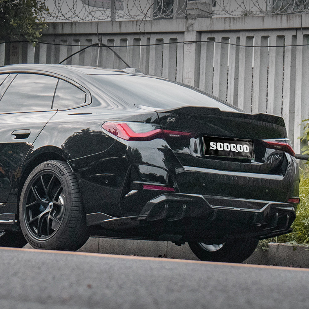 SOOQOO BMW i4 G26 BEV SQ Style Carbon Fiber Diffuser