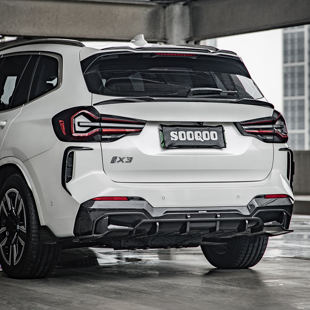 SOOQOO BMW iX3 G08 BEV SQ Style Carbon Fiber Diffuser