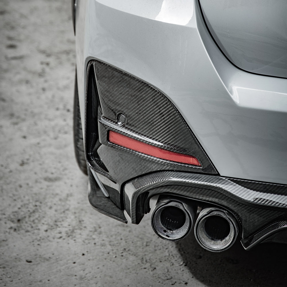 SOOQOO BMW 4 Series G26 SQ Style Carbon Fiber Diffuser 2 Sides 2 Tips