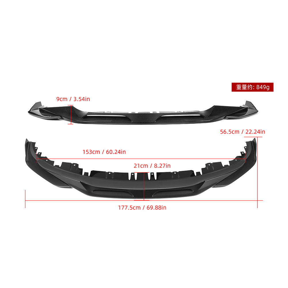 SOOQOO BMW 4 Series G26 SQ Style Carbon Fiber Front Lip