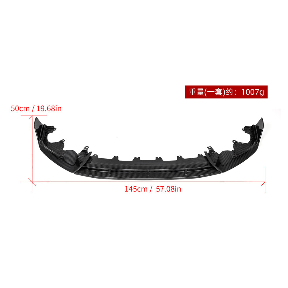 SOOQOO BMW iX3 G08 BEV SQ Style Carbon Fiber Front Lip