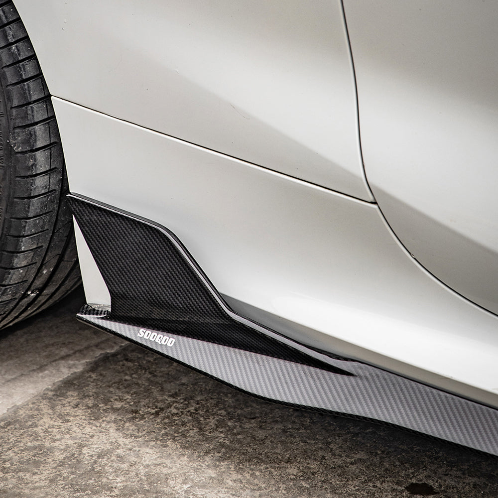 SOOQOO BMW 8 Series G14 G15 SQ Style Carbon Fiber Side Skirt