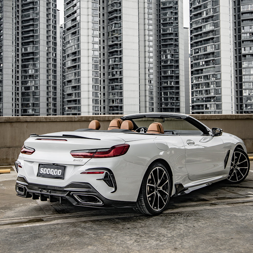 SOOQOO BMW 8 Series G14 G15 SQ Style Carbon Fiber Side Skirt