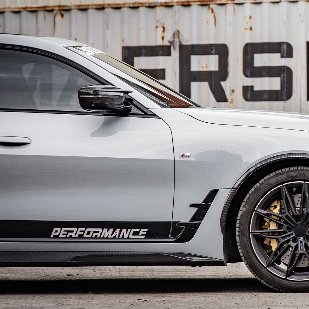 SOOQOO BMW 4 Series G26 SQ Style Carbon Fiber Side Skirt