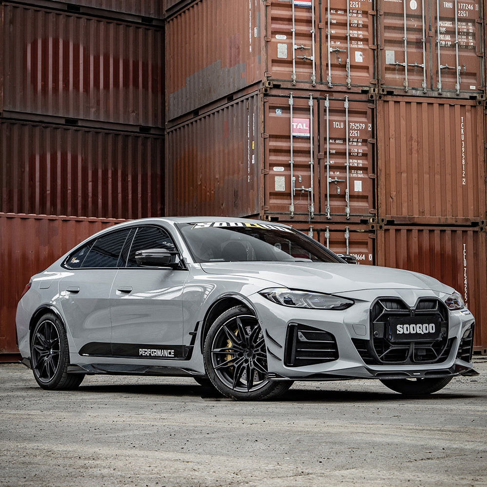 SOOQOO BMW 4 Series G26 SQ Style Carbon Fiber Side Skirt