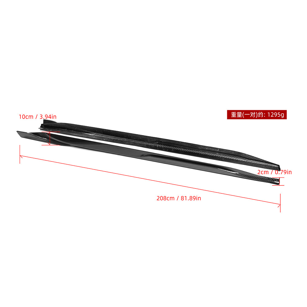SOOQOO BMW i4 G26 BEV SQ Style Carbon Fiber Side Skirt