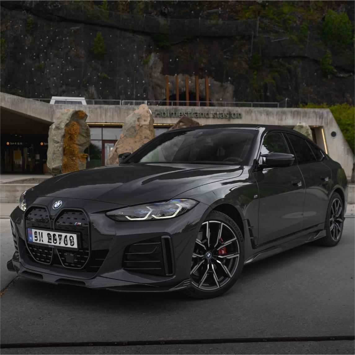 SOOQOO BMW i4 G26 BEV SQ Style Carbon Fiber Side Skirt