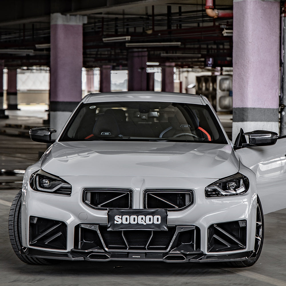 SOOQOO BMW M2 G87 SQ-A Style Carbon Fiber Front Lip