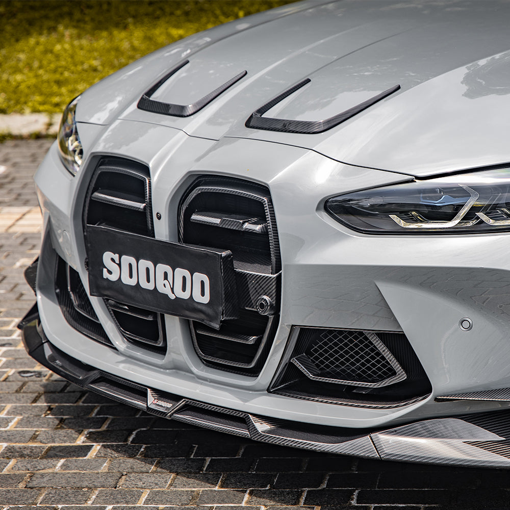 SOOQOO BMW M3 G80 M4 G82 SQ Style Carbon Fiber Hood Vent Trim