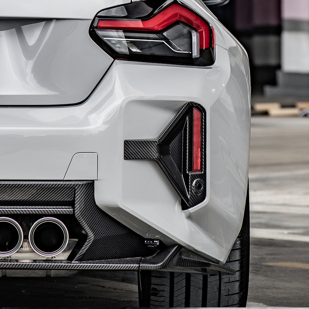 SOOQOO BMW M2 G87 SQ Style Carbon Fiber Rear Bumper Attachments