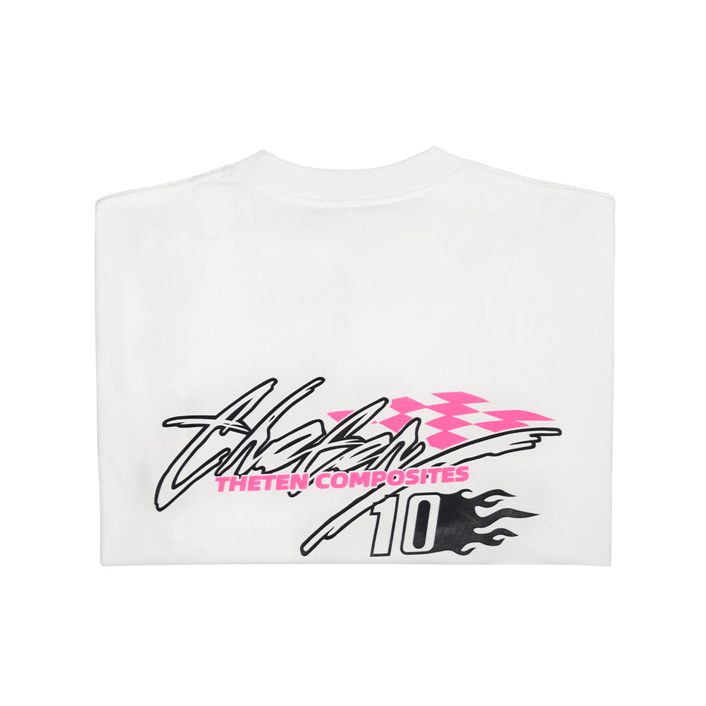 THETEN 2024 SUMMER LIMITED UV LUMINESCENT LOGO T-SHIRT (WHITE)