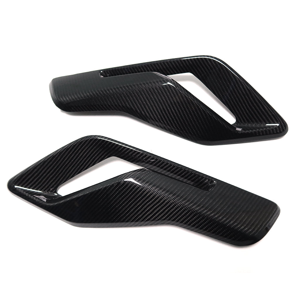 THETEN 2021-2024 FORD F150 RAPTOR ADHESIVE GLOSSY CARBON FIBER AIR VENT LOUVER PANEL 2-PIECE SET