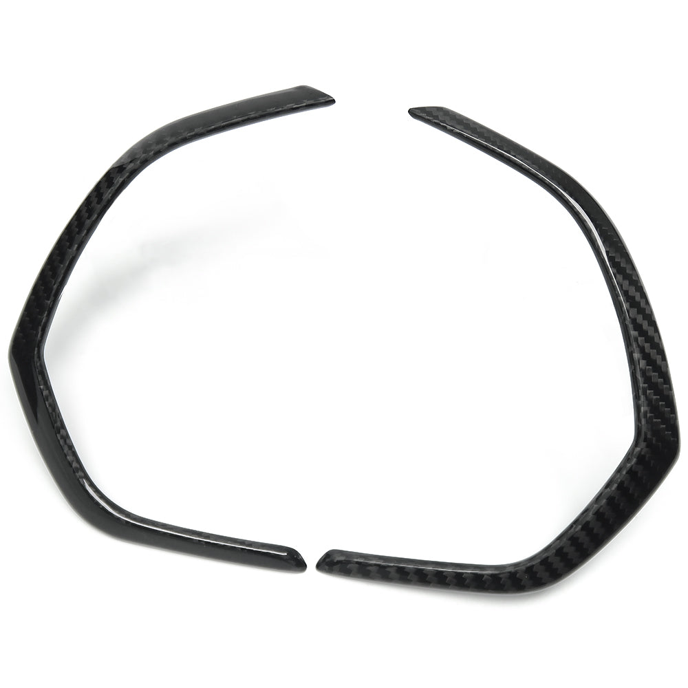 THETEN CORVETTE C7 CARBON FIBER ADHESIVE GLOSSY FINISH DASHBOARD TRIM 2-PIECE SET