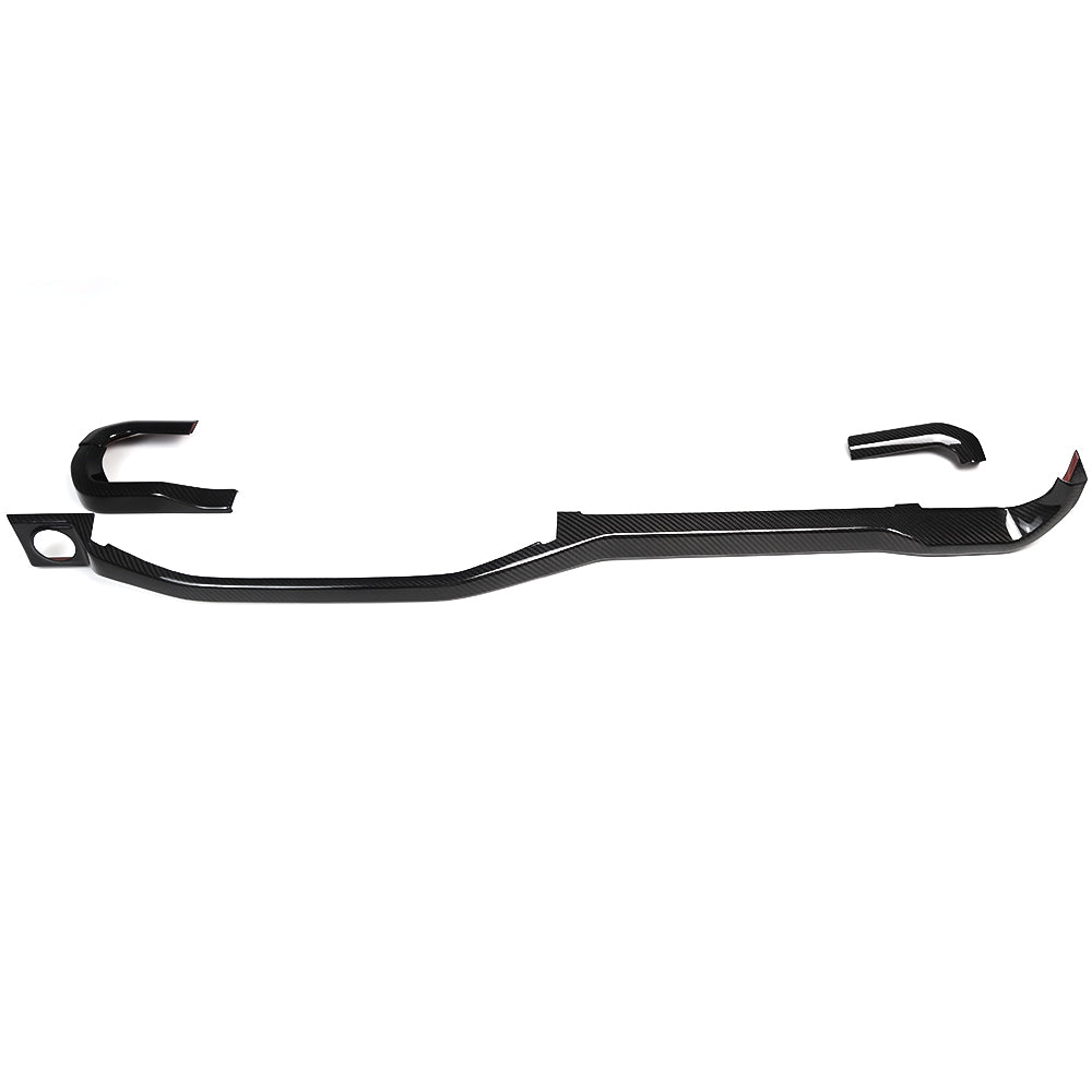 THETEN 2021-2024 FORD F150 RAPTOR ADHESIVE GLOSSY CARBON FIBER CENTER CONSOLE LONG TRIM 4-PIECE SET