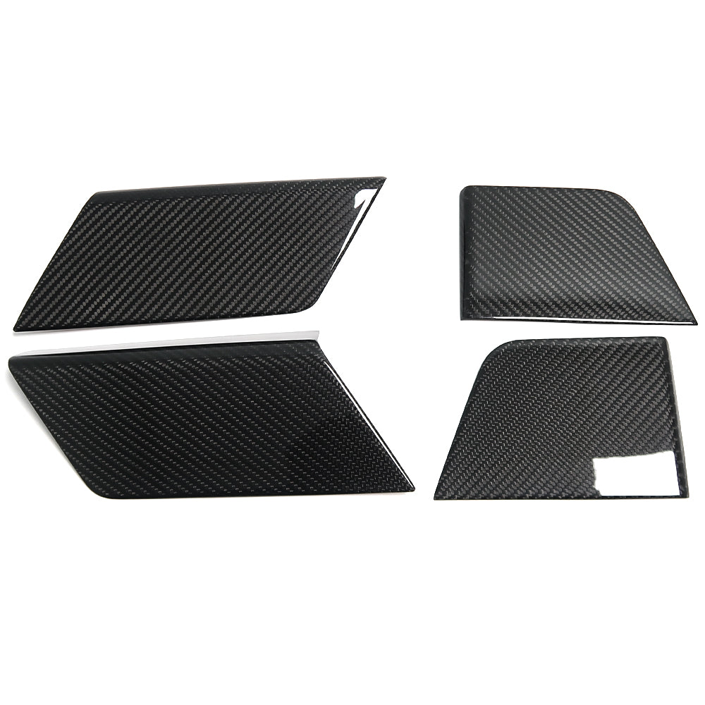THETEN 2021-2024 FORD F150 RAPTOR ADHESIVE GLOSSY CARBON FIBER INTERIOR DOOR TRIM PANELS 4-PIECE SET